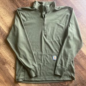 Men’s carhart relaxed fit quarter zip pullover size large. New without tags